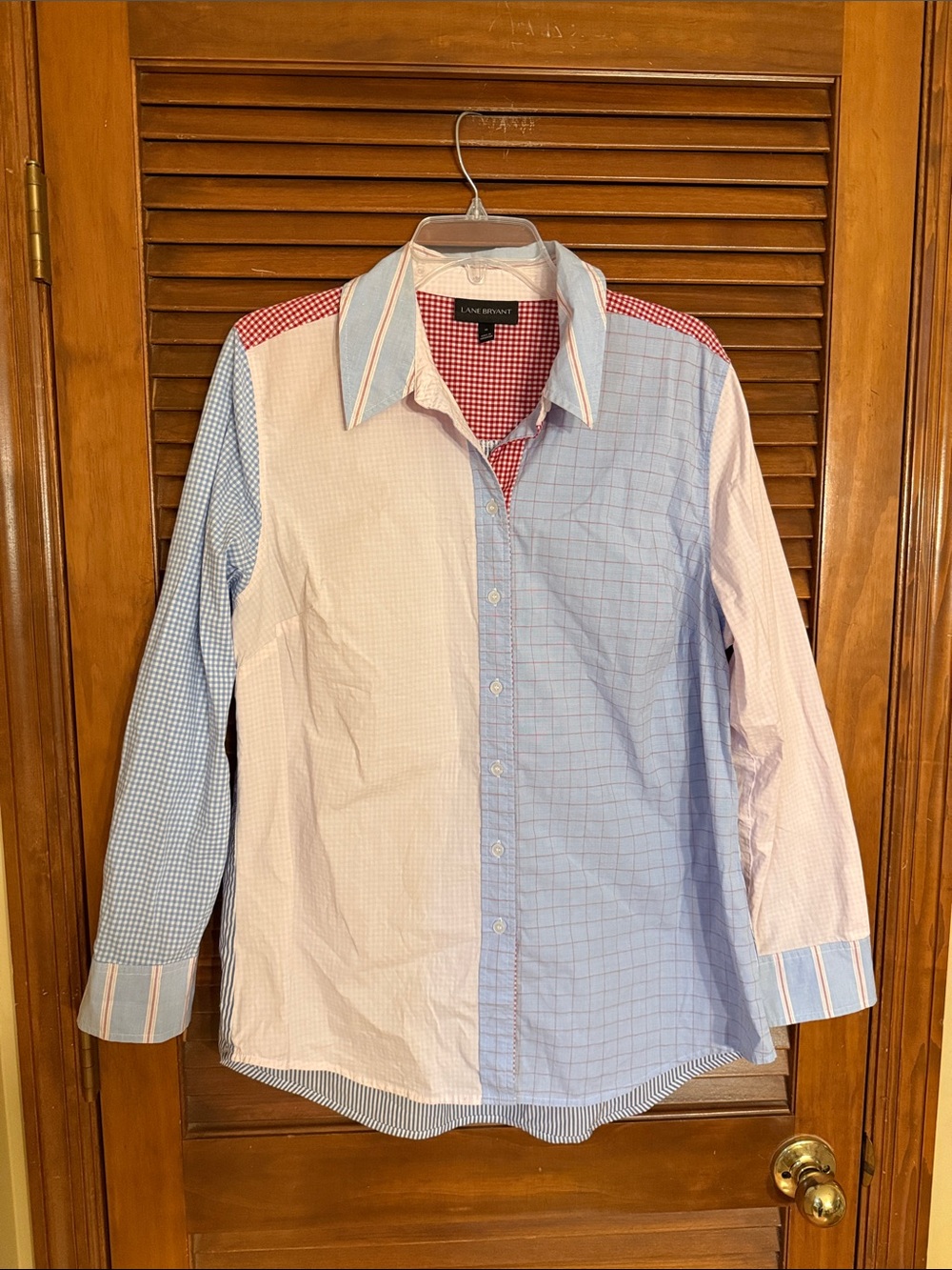 Lane Bryant Multi-Pattern Button-Up Shirt - Picture 2 of 5